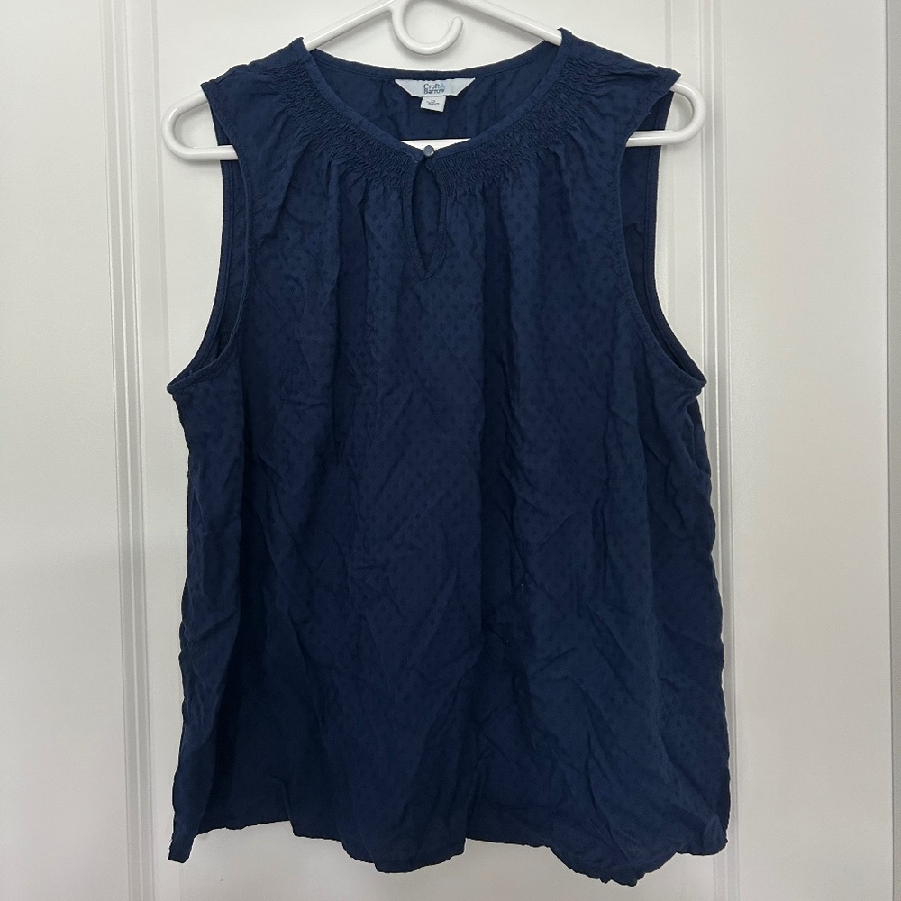 Croft & Barrow navy sleeveless blouse